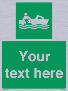 Custom sign safe condition Rescue boat